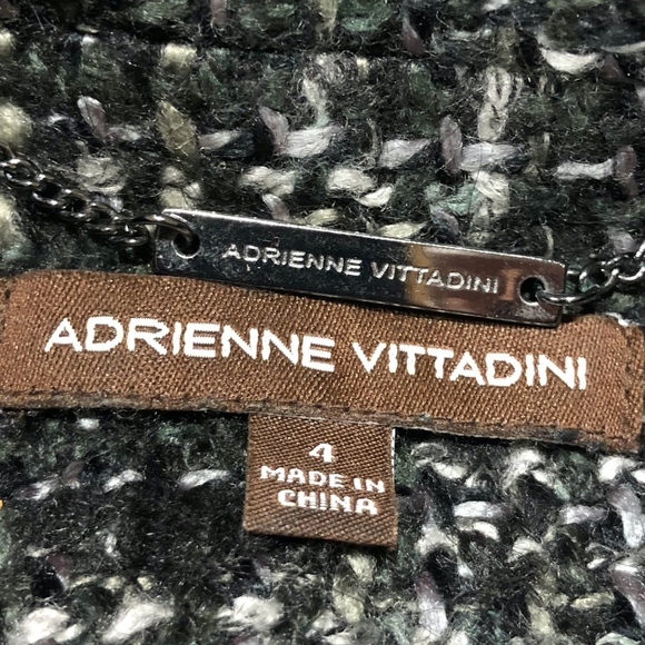 *ADRIENNE VITTADINI* Gray Tweed Wool Blend Jacket - Picture 7 of 7